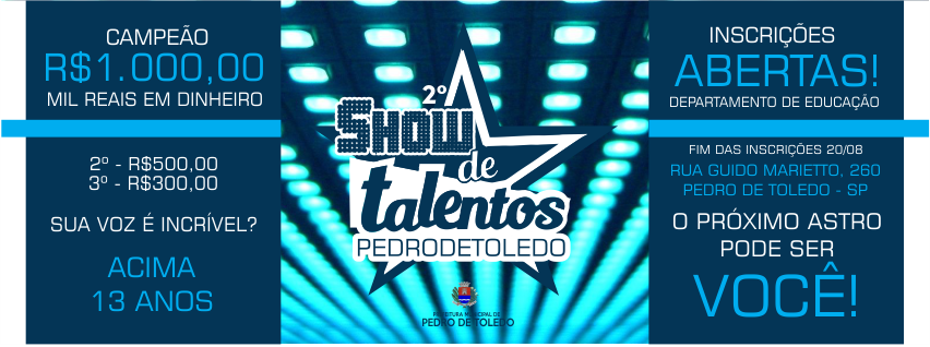 VEM AI, O 2º SHOW DE TALENTOS DE PEDRO DE TOLEDO!