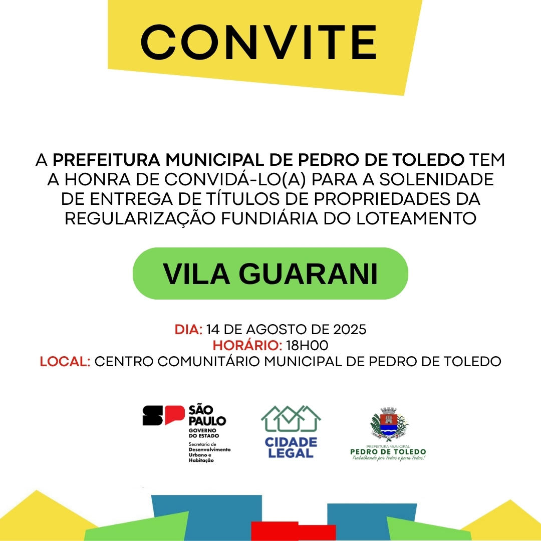 ENTREGA DE TÍTULOS DE PROPRIEDADE – VILA GUARANI