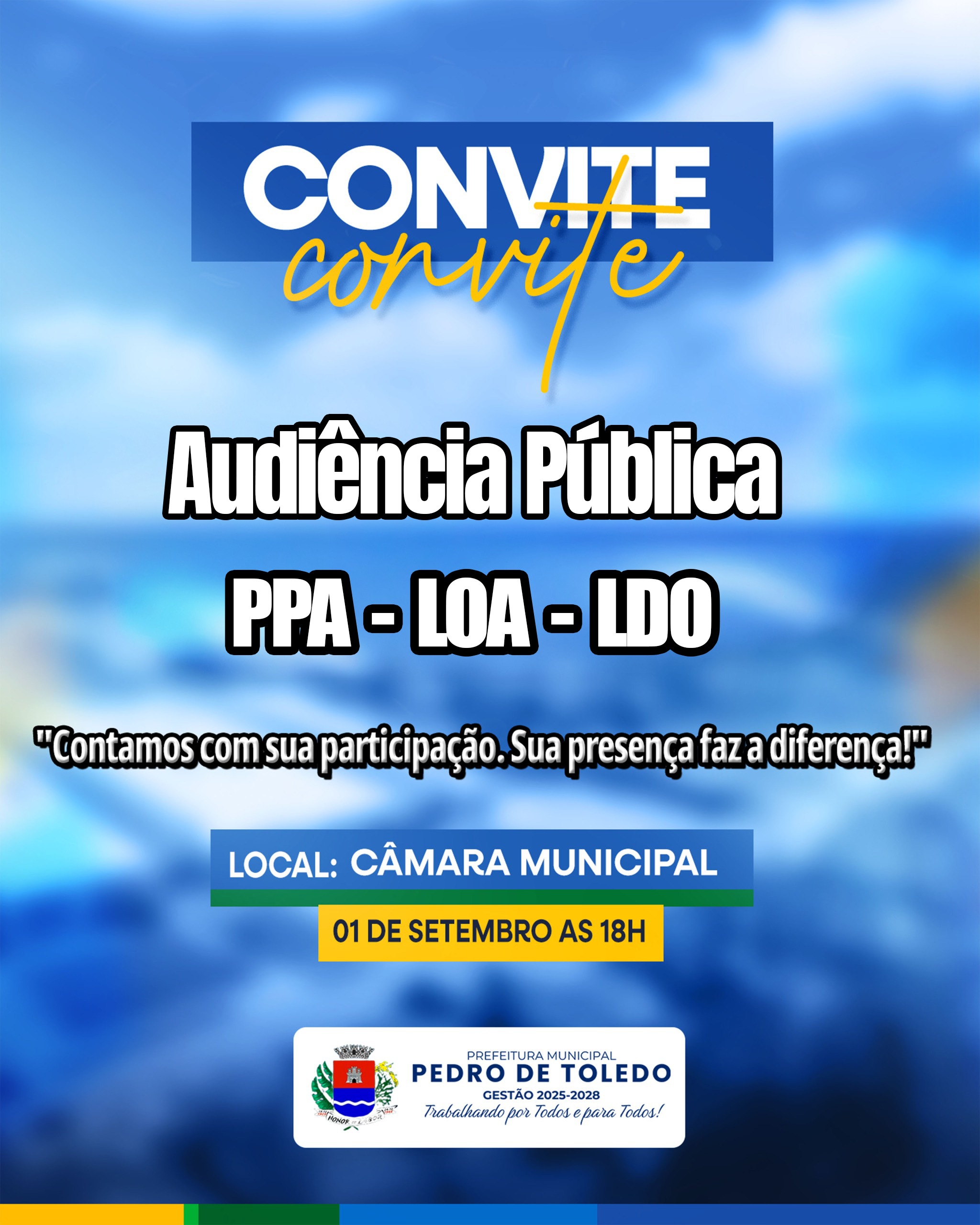 AUDIÊNCIA PÚBLICA DO PPA - 2026 A 2029, LDO/2026 E LOA/2026