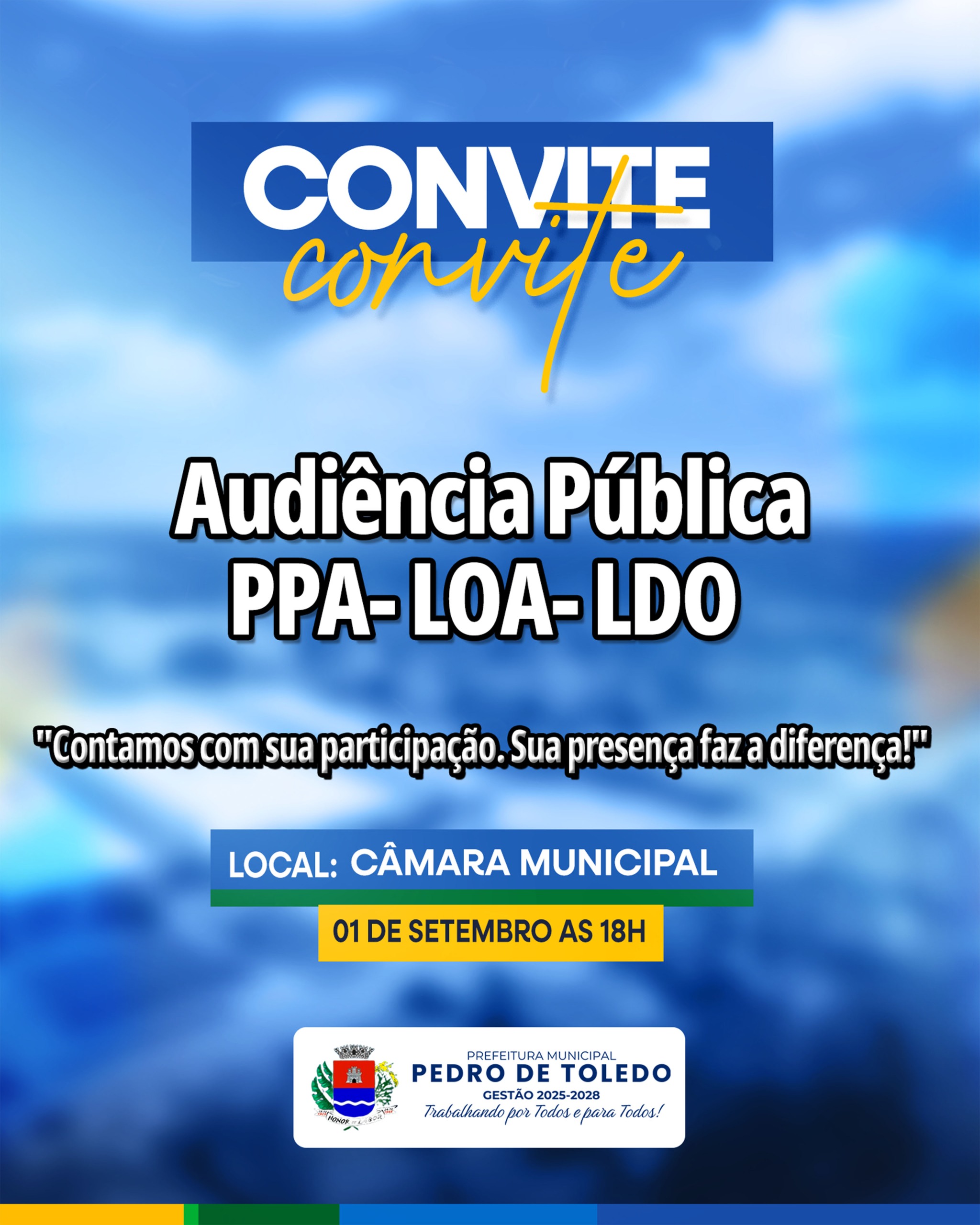 AUDIÊNCIA PÚBLICA DO PPA - 2026 A 2029, LDO/2026 E LOA/2026