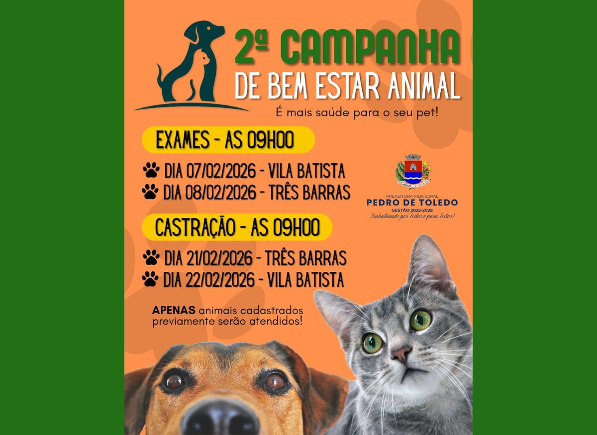 VEM AÍ, A SEGUNDA CAMPANHA DE BEM ESTAR ANIMAL! 