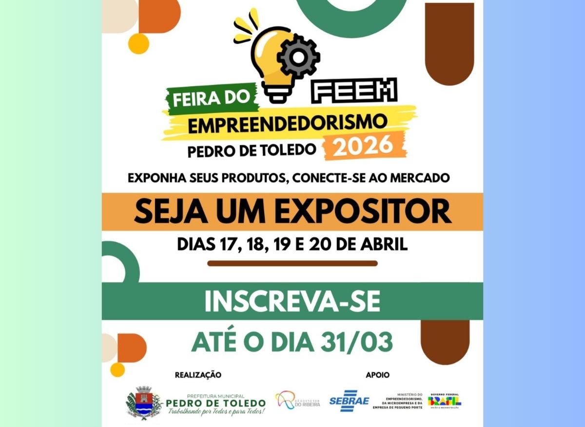 PRÉ CADASTRO - FEIRA DO EMPREENDEDOR DE PEDRO DE TOLEDO 2026