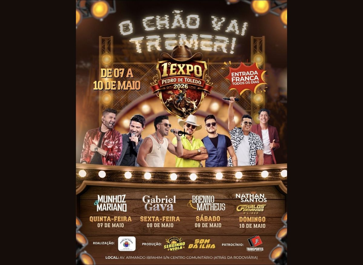 O CHÃO VAI TREMER! VEM AÍ A 1ª EXPO PEDRO DE TOLEDO 2026