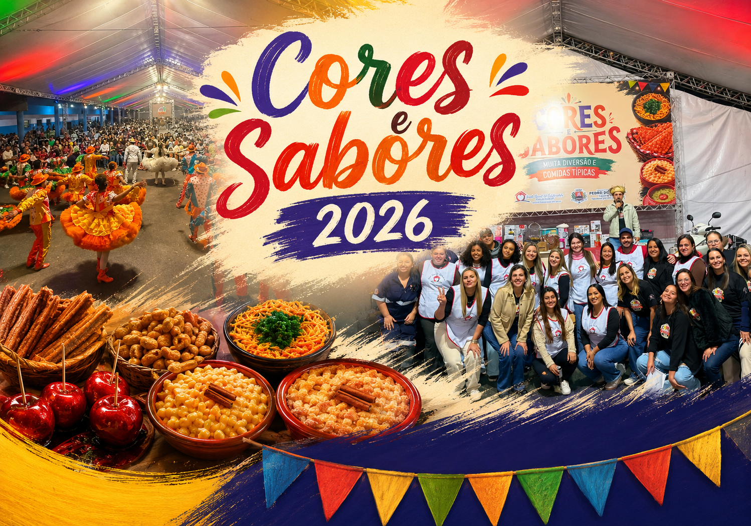 O GRANDE RETORNO DA FESTA CORES E SABORES 2026 FOI MARCADO DE MUITA ALEGRIA E UMA ENORME PARTICIPAÇÃO POPULAR.