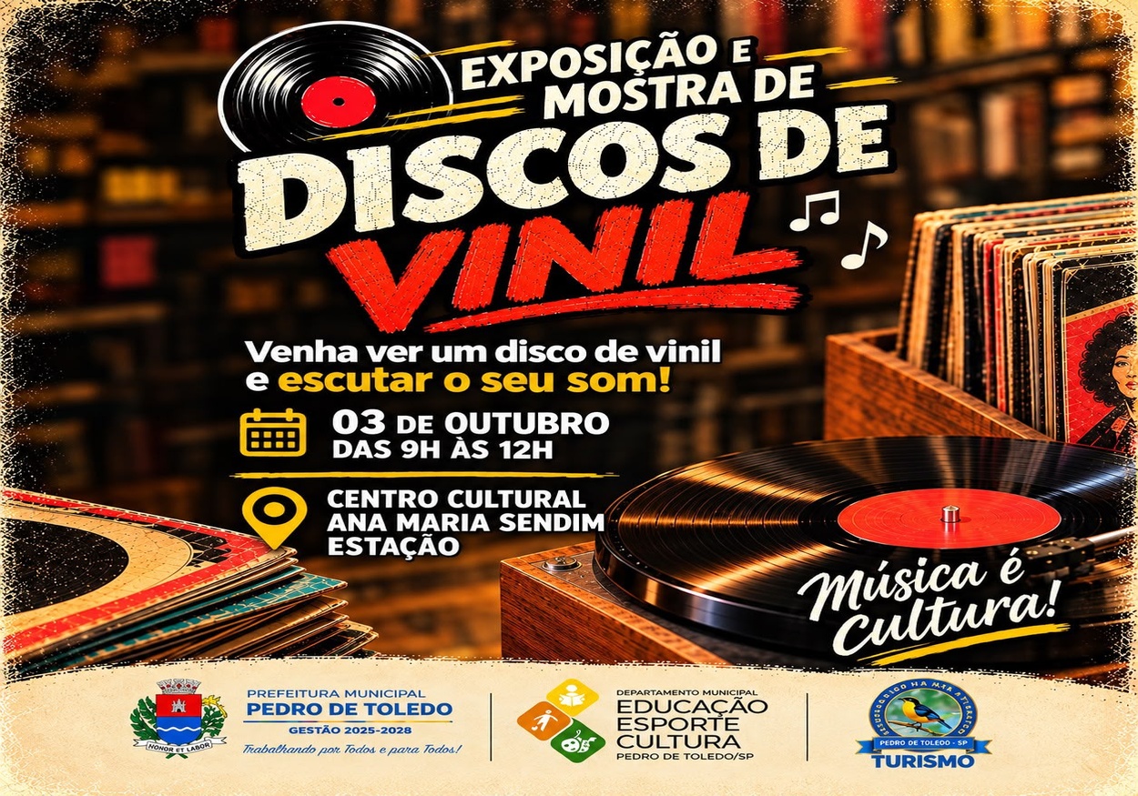 EXPOSIÇÃO E MOSTRA DE DISCOS DE VINIL