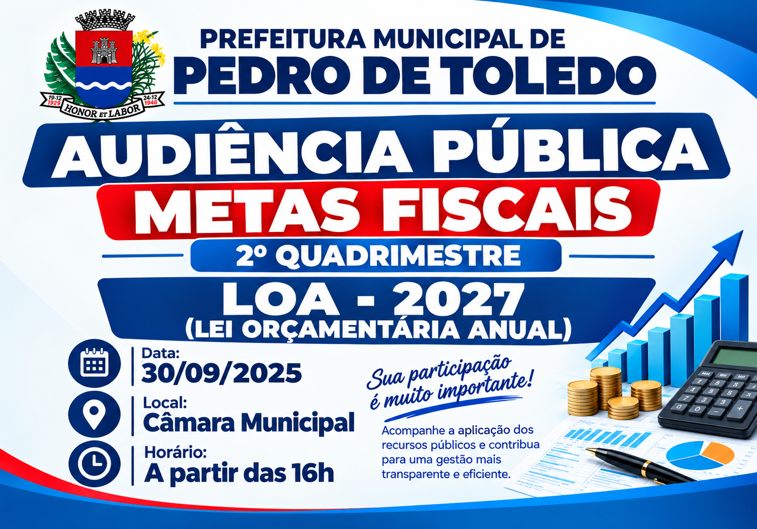 AUDIÊNCIA PÚBLICA DAS METAS FISCAIS – 2º QUAD. DE 2026 - LOA/2026