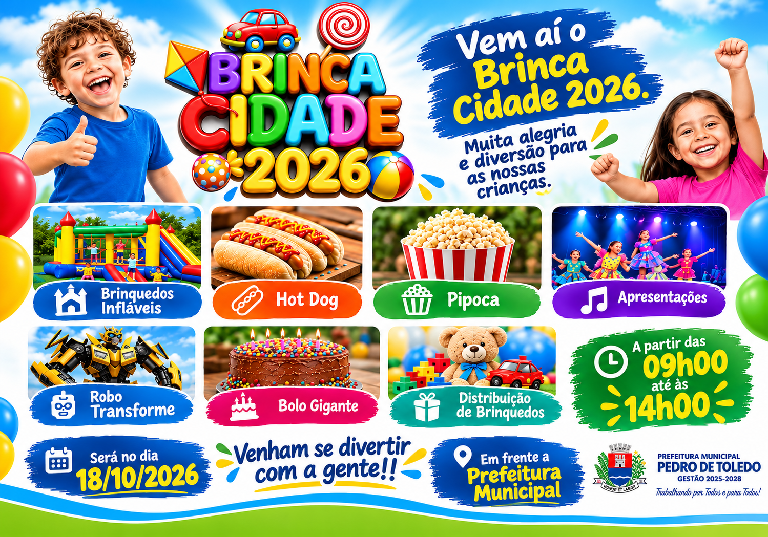 VEM AÍ O BRINCA CIDADE 2026!